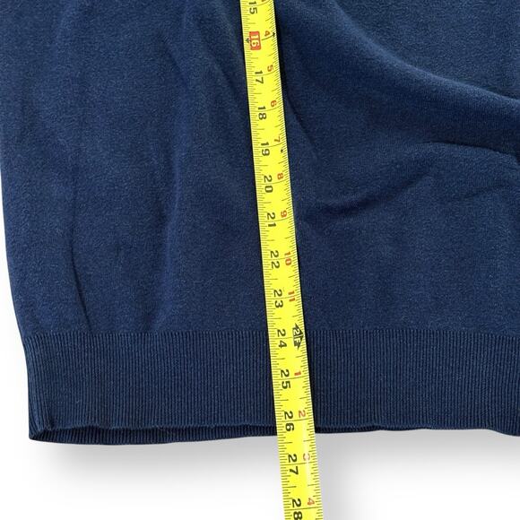 Vtg Polo Ralph Lauren Pima Cotton Sweater Vest Mens XL Navy Blue Preppy Academia - Picture 7 of 7